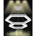 Hegza Lighting HEXAGON PİRAMİT Ayarlanabilir Sarkıt LEDli Modern Gri Kasa Led Avize (3000K (Sarı Işık))