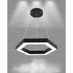 Hegza Lighting Hexagon ( Siyah Kasa, Beyaz Işık ) Sarkıt Ledli Modern Led Avize, Salon, Mutfak, Oturma Odası