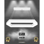 Hegza Lighting Joya (Beyaz Kasa, Beyaz Işık) Ledli Modern Sarkıt Linear LED Avize Salon Mutfak Oturma Odası Yatak Odası Antre Hol LED