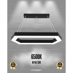 Hegza Lighting Joya (Siyah Kasa, Beyaz Işık) Ledli Modern Sarkıt Linear LED Avize Salon Mutfak Oturma Odası Yatak Odası Antre Hol LED