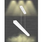 Hegza Lighting LİNEER-100 Ayarlanabilir Sarkıt LEDli Modern Beyaz Kasa Led Avize (3000K (Sarı Işık))
