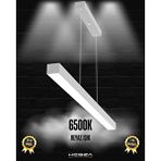 Hegza Lighting Lineer 100cm ( Gri Kasa, Beyaz Işık ) Sarkıt Ledli Modern Led Avize, Salon, Mutfak, Oturma Odası