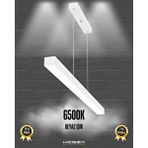 Hegza Lighting Lineer 120cm ( Beyaz Kasa, Beyaz Işık ) Sarkıt Ledli Modern Led Avize, Salon, Mutfak, Oturma Odası