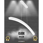 Hegza Lighting Luna ( Beyaz Kasa, Beyaz Işık ) Sarkıt Ledli Modern Led Avize, Salon, Mutfak, Oturma Odası