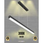 Hegza Lighting Magro 100CM (Siyah Kasa, Sarı Işık) Ledli Modern Sarkıt Linear LED Avize Salon Mutfak Oturma Odası Yatak Odası Antre Hol Ofis LED