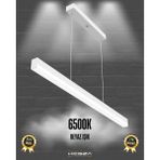 Hegza Lighting Magro 120CM (Beyaz Kasa, Beyaz Işık) Ledli Modern Sarkıt Linear LED Avize Salon Mutfak Oturma Odası Yatak Odası Antre Hol Ofis LED