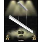 Hegza Lighting Magro 120CM (Gri Kasa, Sarı Işık) Ledli Modern Sarkıt Linear LED Avize Salon Mutfak Oturma Odası Yatak Odası Antre Hol Ofis LED
