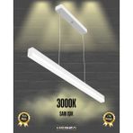 Hegza Lighting Magro 80cm (Beyaz Kasa, Sarı Işık) Ledli Sarkıt Lineer Modern LED Avize, Salon, Mutfak, Masa Üstü Avize