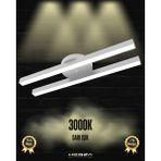 Hegza Lighting Mellizo (Gri Kasa, Sarı Işık) Ledli Modern Plafonyer LED Avize, Salon, Mutfak, Oturma Odası