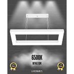Hegza Lighting Mesita ( Beyaz Kasa, Beyaz Işık ) Sarkıt Ledli Modern Led Avize, Salon, Mutfak, Oturma Odası