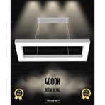 Hegza Lighting Mesita ( Gri Kasa, Doğal Beyaz Işık ) Sarkıt Ledli Modern Led Avize, Salon, Mutfak, Oturma Odası