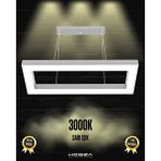 Hegza Lighting Mesita ( Gri Kasa, Sarı Işık ) Sarkıt Ledli Modern Led Avize, Salon, Mutfak, Oturma Odası