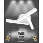 Hegza Lighting Mirador (Beyaz Kasa, Beyaz Işık) Ledli Modern Plafonyer LED Avize Salon Mutfak Oturma Odası Antre Hol Çocuk Odası LED