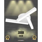 Hegza Lighting Mirador (Beyaz Kasa, Sarı Işık) Ledli Modern Plafonyer LED Avize Salon Mutfak Oturma Odası Antre Hol Çocuk Odası LED
