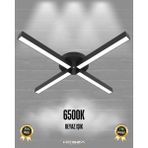 Hegza Lighting Molino (Siyah Kasa, Beyaz Işık) Ledli Modern Plafonyer LED Avize Salon Mutfak Oturma Odası Antre Hol