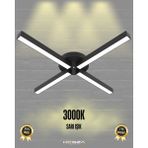 Hegza Lighting Molino (Siyah Kasa, Sarı Işık) Ledli Modern Plafonyer LED Avize Salon Mutfak Oturma Odası Antre Hol