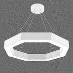 Hegza Lighting OCTAGON Ayarlanabilir Sarkıt LEDli Modern Beyaz Kasa Led Avize (3000K (Sarı Işık))
