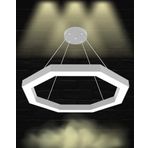 Hegza Lighting OCTAGON Ayarlanabilir Sarkıt LEDli Modern Gri Kasa Led Avize (3000K (Sarı Işık))