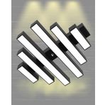 Hegza Lighting Parrilla Plafonyer Siyah 3000K Sarı Işık Modern Led Avize