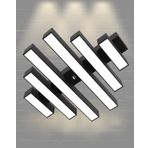 Hegza Lighting Parrilla Plafonyer Siyah 4000K Doğal Beyaz Modern Led Avize