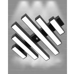 Hegza Lighting Parrilla Plafonyer Siyah 6500K Beyaz Işık Modern Led Avize