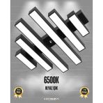 Hegza Lighting Parrilla (Siyah Kasa, Beyaz Işık) Ledli Modern Plafonyer LED Avize Salon Mutfak Oturma Odası