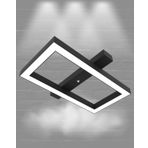Hegza Lighting Piazza Plafonyer Siyah 6500K Beyaz Işık Modern Led Avize