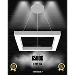 Hegza Lighting Quattro ( Gri Kasa, Beyaz Işık ) Sarkıt Ledli Modern Led Avize, Salon, Mutfak, Oturma Odası