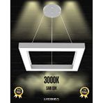 Hegza Lighting Quattro ( Gri Kasa, Sarı Işık ) Sarkıt Ledli Modern Led Avize, Salon, Mutfak, Oturma Odası