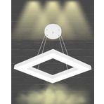 Hegza Lighting ROMBO Ayarlanabilir Sarkıt LEDli Modern Beyaz Kasa Led Avize (3000K (Sarı Işık))