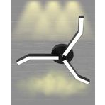 Hegza Lighting Trebol Plafonyer Siyah 3000K Sarı Işık Modern Led Avize