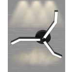 Hegza Lighting Trebol Plafonyer Siyah 4000K Doğal Beyaz Modern Led Avize