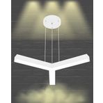 Hegza Lighting TRES Ayarlanabilir Sarkıt LEDli Modern Beyaz Kasa Led Avize (3000K (Sarı Işık))