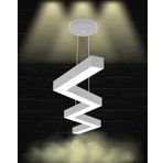 Hegza Lighting ZİGZAG Ayarlanabilir Sarkıt LEDli Modern Gri Kasa Led Avize (3000K (Sarı Işık))