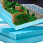 HEIBTENY 1 adet köpük plaka, model yapımı, el işi için, 30 x 10 x 5 cm, peyzaj, inşaat, modelleme, bina, kendin yap, el işi, köpük, Diorama temel, dağlar