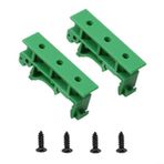 HEIBTENY 1 Set PCB DIN for C45 Ray Montaj Adaptörü PCB Montaj Braketi Klipsler Tutucu 4,3 X 1 X 1,8 cm (Yeşil)