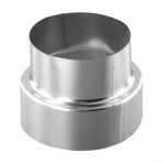 HEIBTENY Baca Adaptörü Baca Liner Boru Redüktörü için Paslanmaz Çelik Boru Konnektörü (Ø120 mm/Ø100 mm)