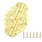 HEIBTENY Lotus Menteşe Ahşap Kutu Menteşe Mutfak Dolabı Küçük Menteşe Antik Retro Küçük Menteşe (Pirinç L)(S Brass)