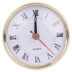 HEIBTENY Premium Kuvars Saat Ekleme, 80 mm Çap, Roma veya Arap Rakamları, Kolay Pil Kurulumu, Kendin Yap Saat Onarımı (Altın B)