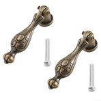 HEIBTENY Vintage Bronz Dolap Topuzu, Antika Kolye Damla Çekme Kolu Donanımı, Mobilyaya Cazibe Katın, Vidalarla Kolay Kurulum