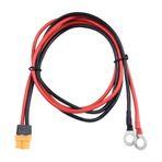 HEIBTENY XT60 - O şeklinde bağlantı kablosu, güneş enerjisi fişi, XT60 şarj kablosu, 12AWG RC ESC Charger Side Power Solar panel RV için taşınabilir güç istasyonu, solar jeneratör, Lipo pil (dişi)
