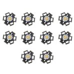 Heiikiuy 10X 3W High Power Star LED Light Lamp Bulb (White)