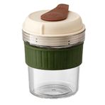Heiikiuy Coffee Cup with Pressing Type Ice Tray Silicone Cold Brew Coffee Maker Portable Iced Drink Cup