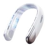 Heiikiuy Portable Neck USB Neck Fan 6000mAh Bladeless Cooling Neck Fan 5th Gear Wind Electric Fans TEC Cooling Air Cooler Around Your Neck Hands Free Rechargeable Blow Cold A