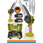 Heilber Alman V598 25CM Yellow Zincir Yağlamalı Çift Akülü Budama Testeresi Şarjlı Ağaç Dal Kesme Testeresi