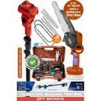 Heilber Alman V598/21V 6806K Red Teleskopik 10-15CM Akülü Budama Şarjlı Zincirli Dal Budama Makinesi