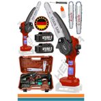 Heilber Alman V5988 25CM Zincir Yağlamalı Çift Akülü Budama Testeresi Şarjlı Ağaç Dal Budama Kesme Testere
