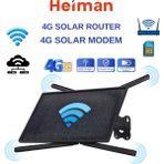 Heiman HM-88A 4g Sim Kartlı Solar Router Modem Güneş Panelli 4g Modem - Siyah
