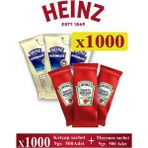Heinz Ketçap Sachet 500 x 9 gr + Mayonez Sachet 500 x 9 gr - 1 gr