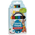 Heitmann Eierfarben - Paskalya yumurtaları boyama eğlencesi - 6 adet sarı, kırmızı, yeşil, mavi, kahverengi ve siyah boyama kalemi + boyama kitabı